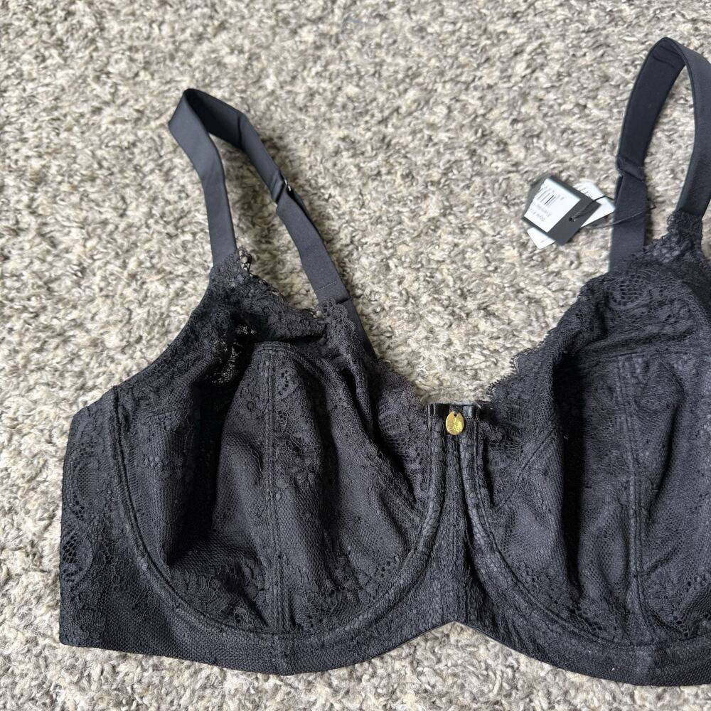 Curvation 36DDD Unlined Lace Everyday Glamour Bra Black Underwire NEW - Picture 4 of 4